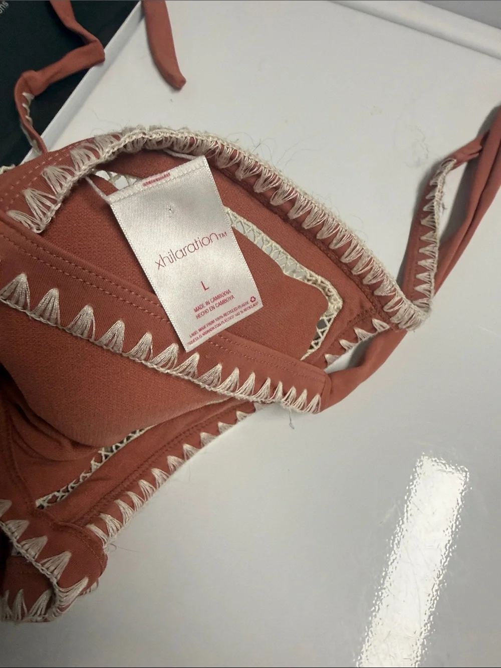 Women’s Rust Triangle Bikini Set - Size Large - LIKE NEW